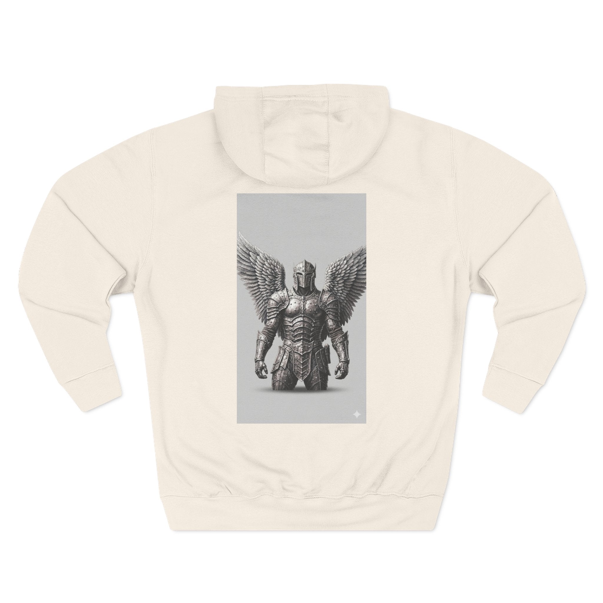 Angel Armor Hoodie — Gothic Winged Guardian Graphic Pullover