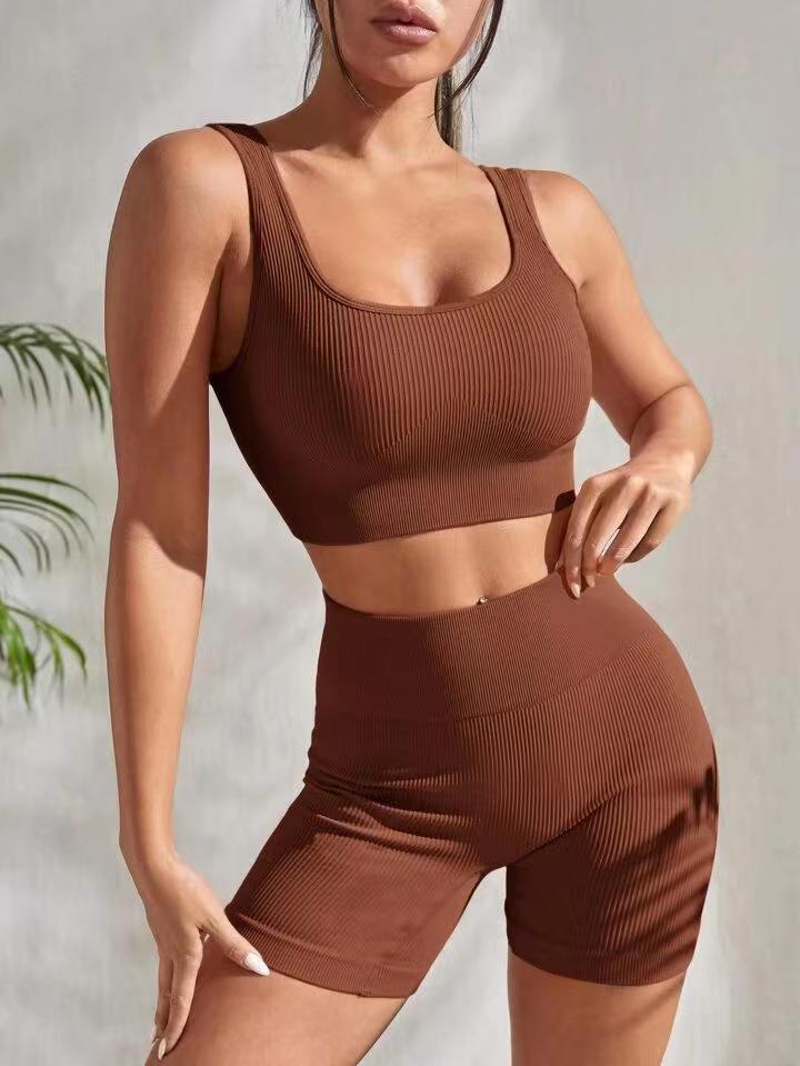 Women's Yoga Set – Top & Shorts Sports Suit