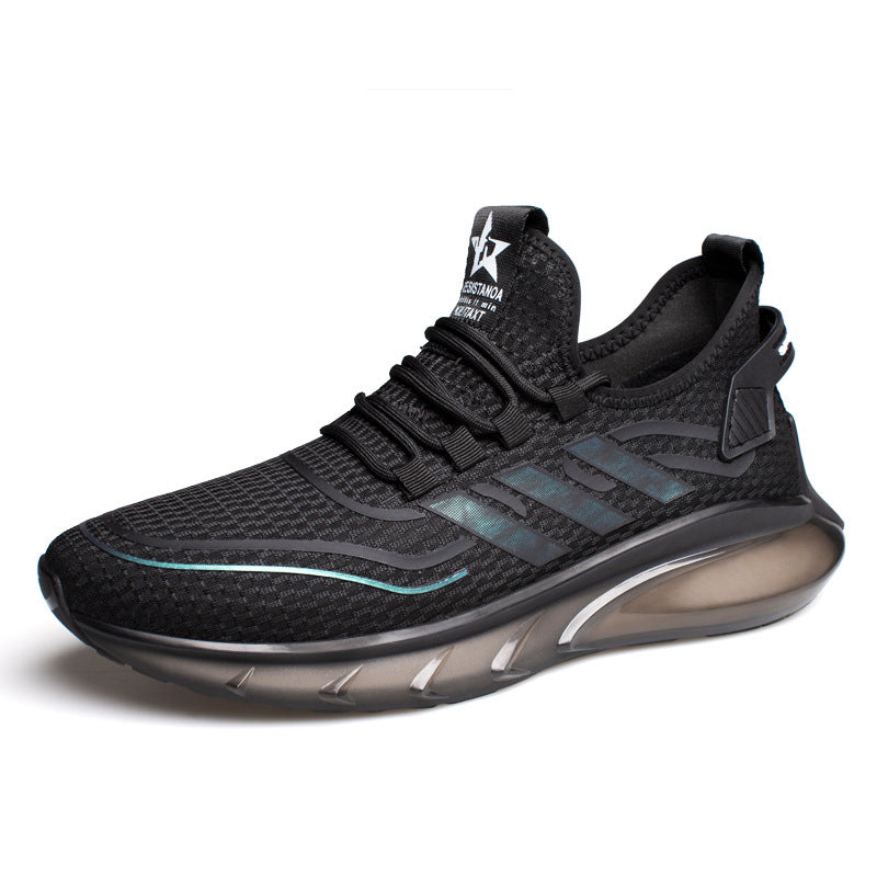Men's Breathable Fly Woven Shock Absorption Sports Casual Shoes.