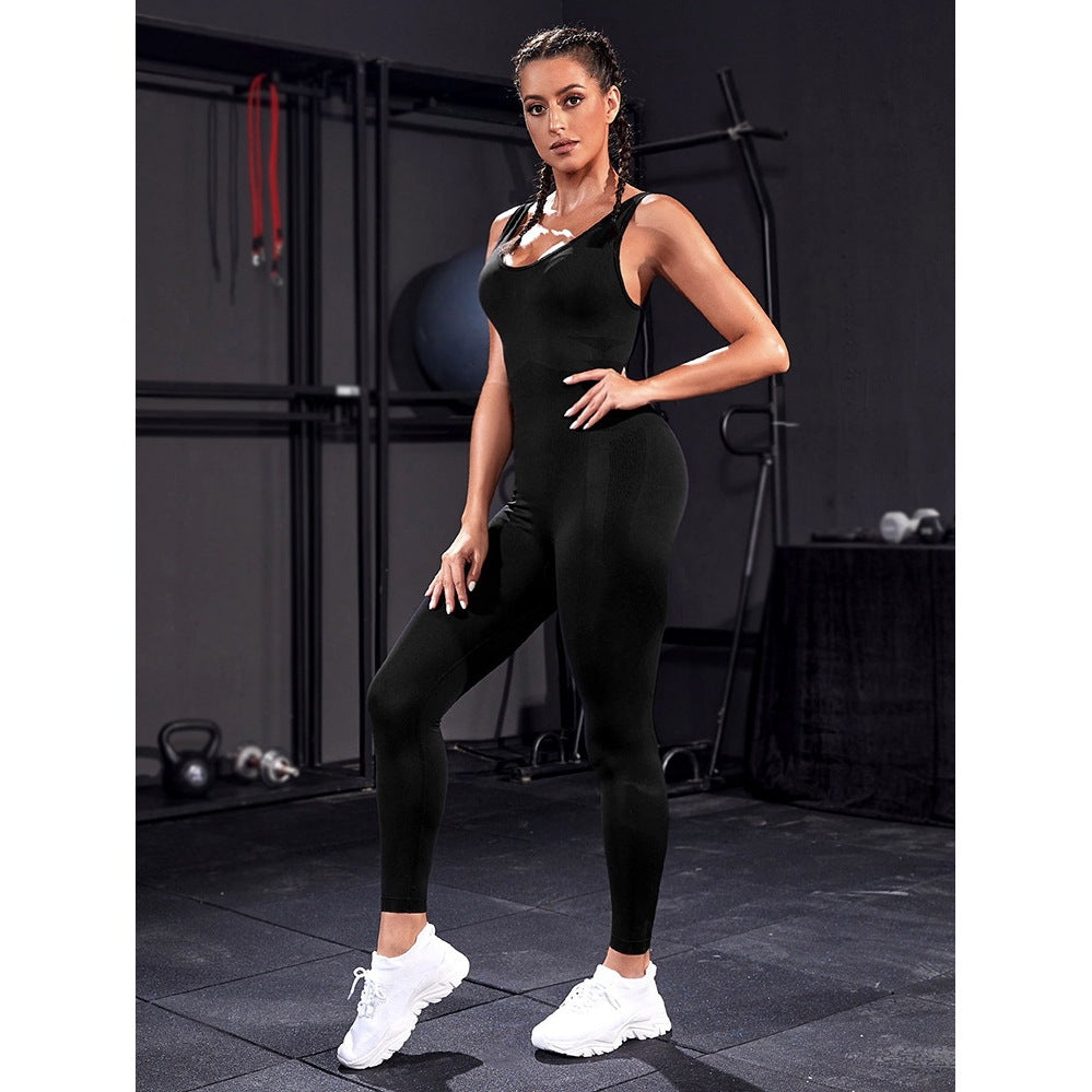 Women's Cross Backless Yoga Jumpsuit