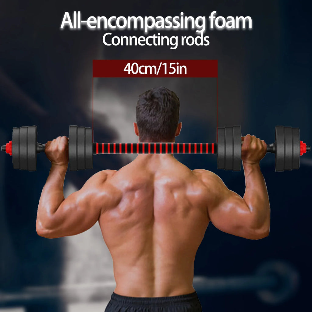 Adjustable Dumbbell & Barbell Set – 10kg to 25kg, Home Gym