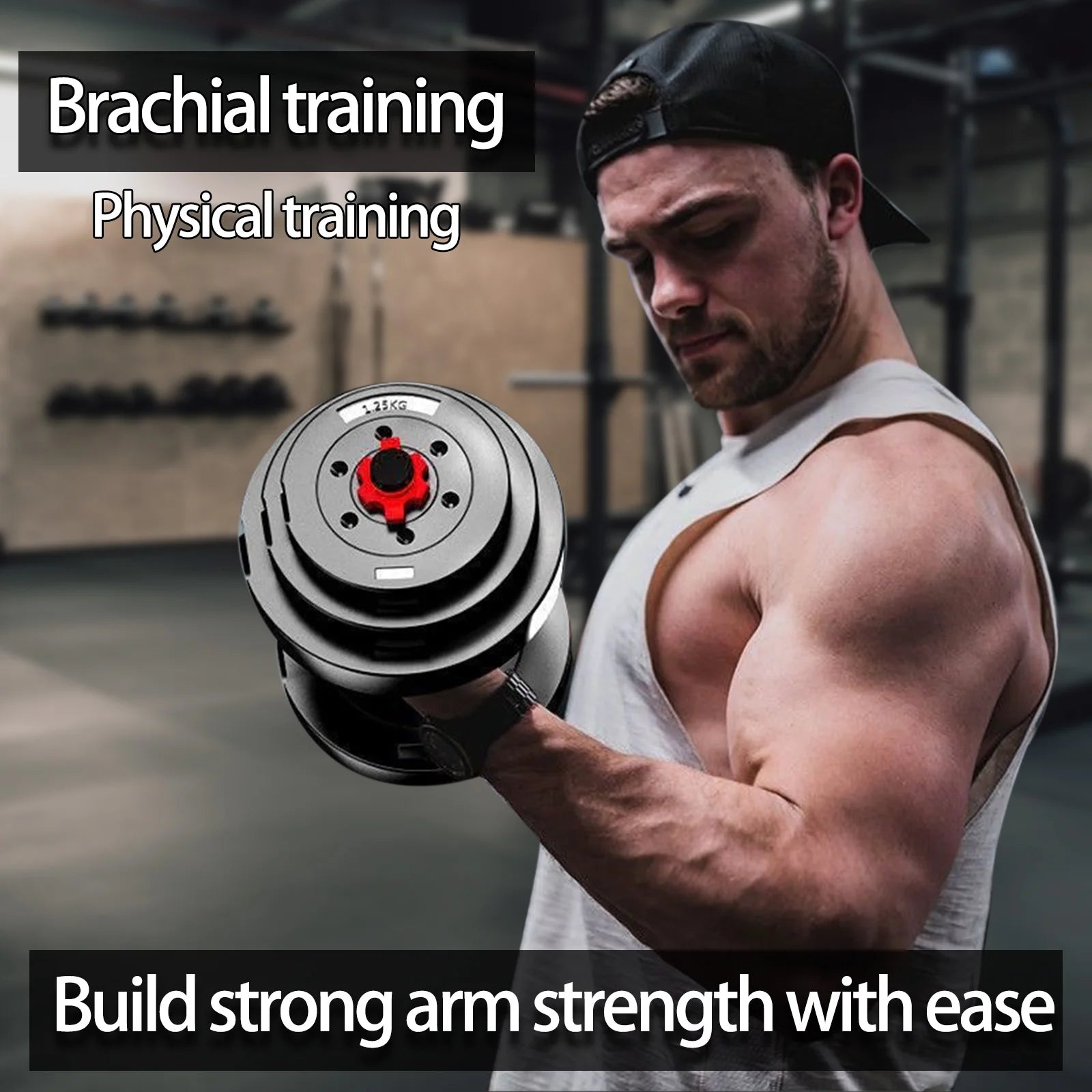Adjustable Dumbbell & Barbell Set – 10kg to 25kg, Home Gym