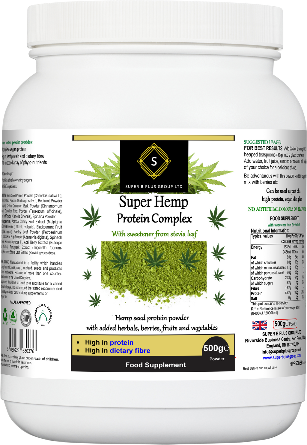 Super Hemp Protein Complex – Plant-Based Sports Protein Supplement | Feel Better