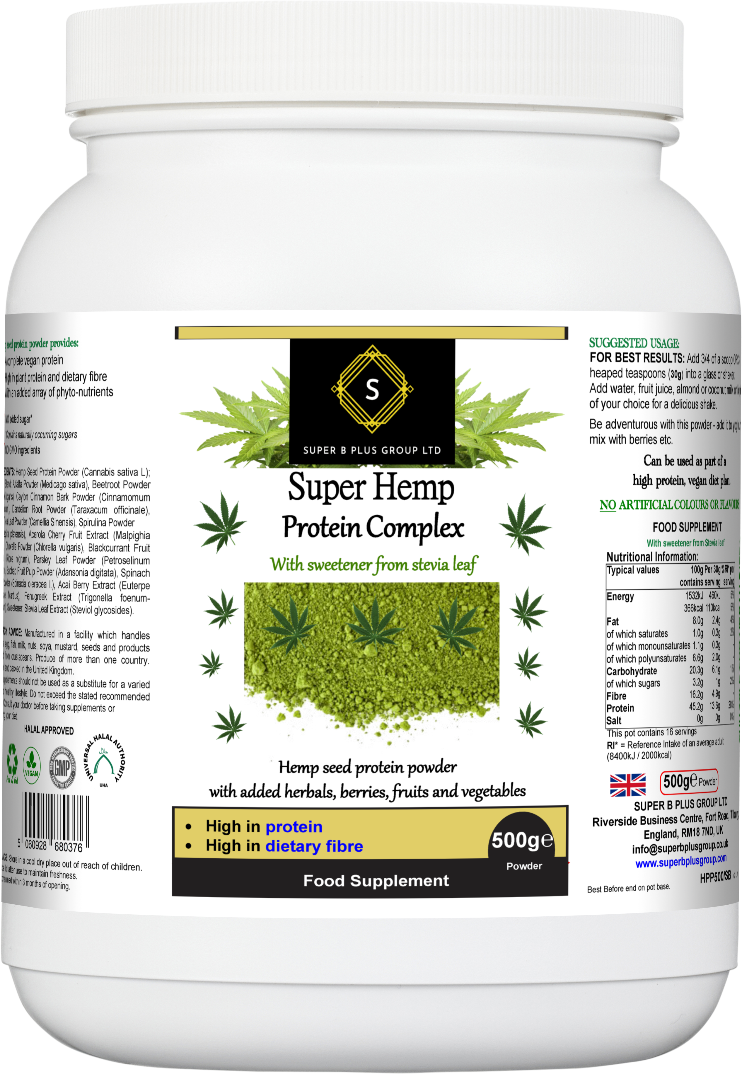 Super Hemp Protein Complex – Plant-Based Sports Protein Supplement | Feel Better