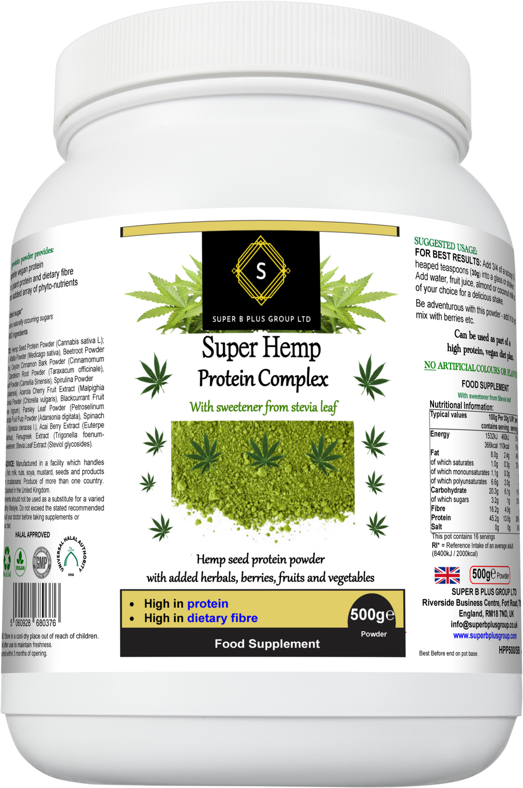 Super Hemp Protein Complex – Plant-Based Sports Protein Supplement | Feel Better