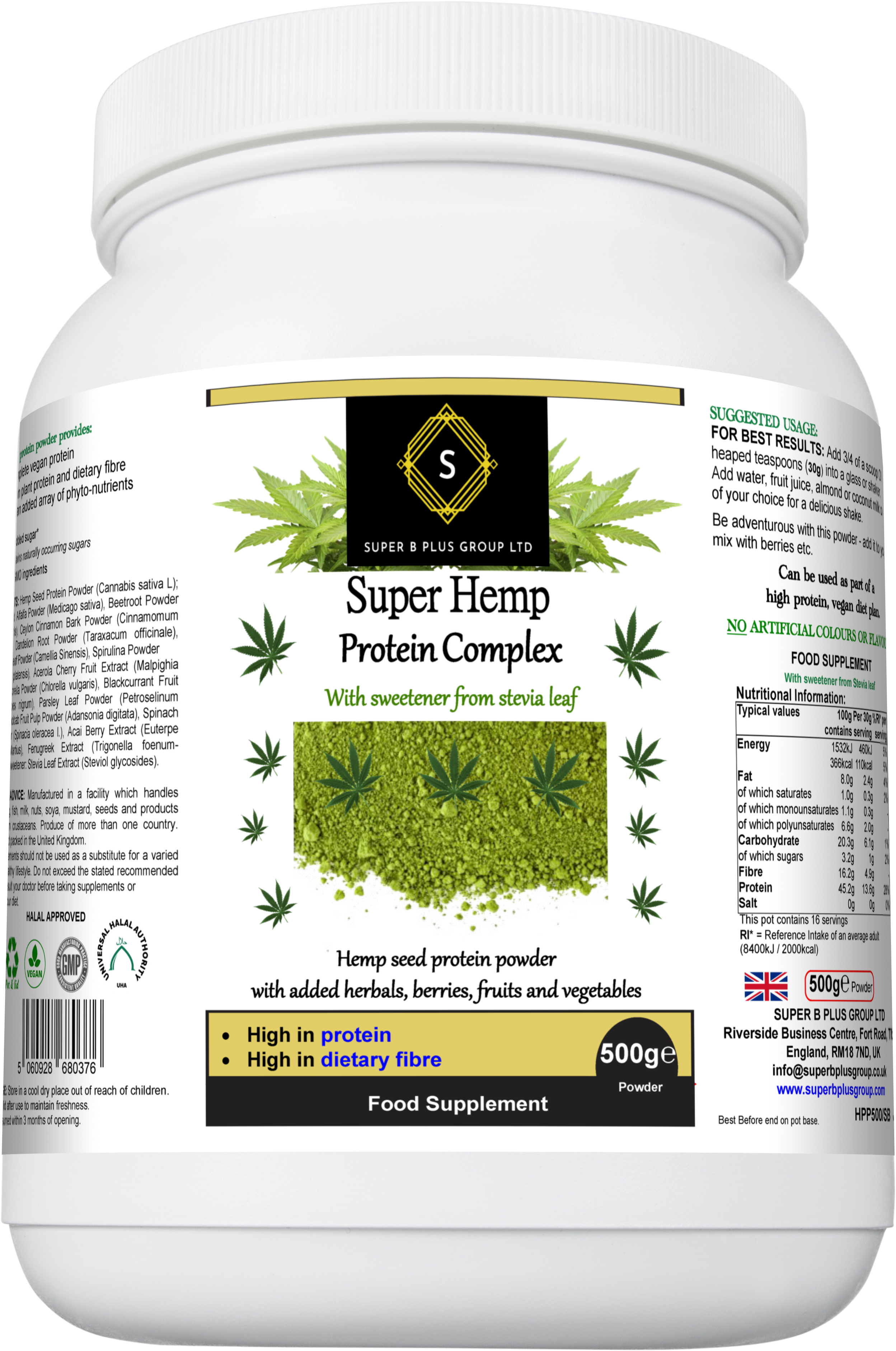 Super Hemp Protein Complex – Plant-Based Sports Protein Supplement | Feel Better