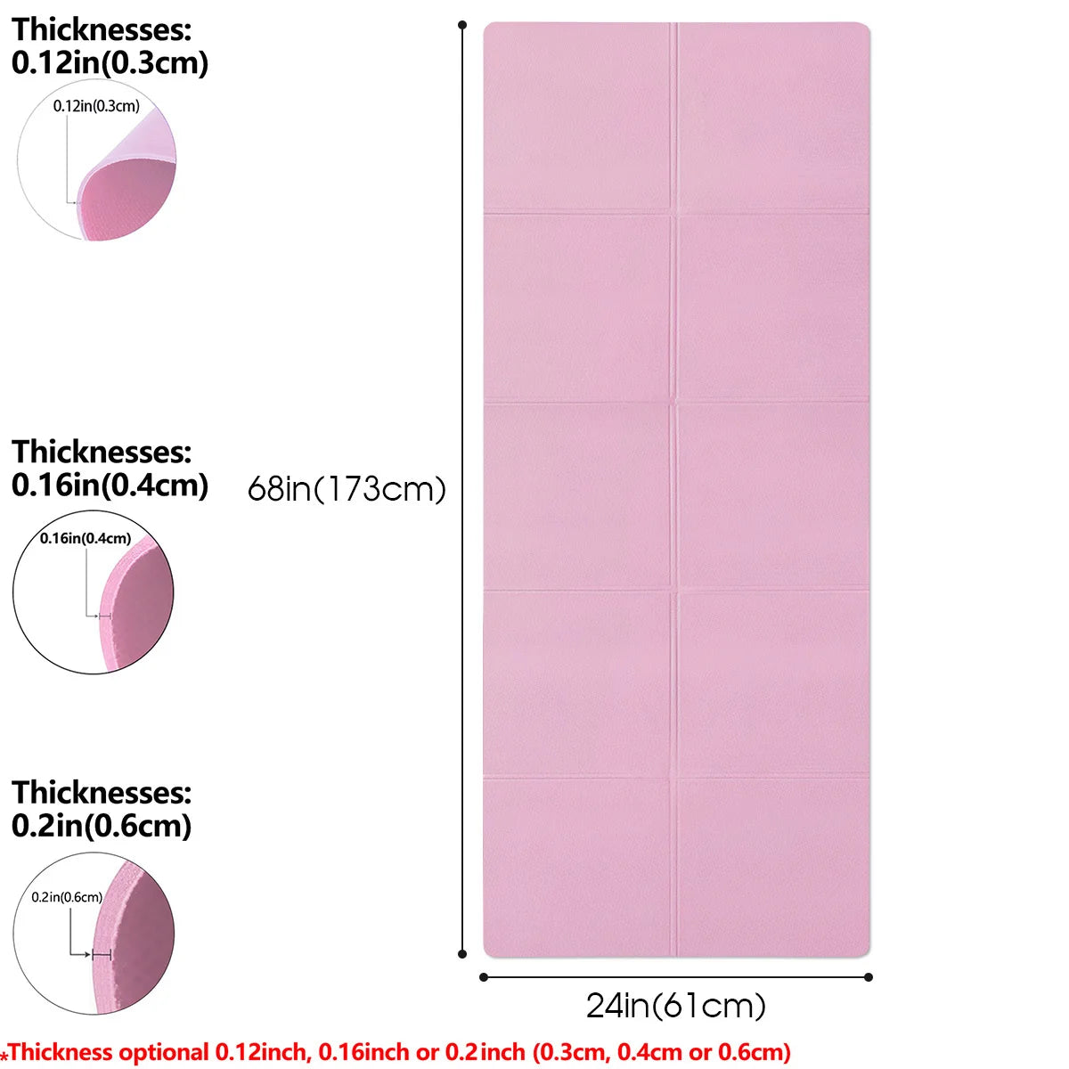 Yoga & Pilates Mat 3/4/6mm – Non-Slip Exercise Pad