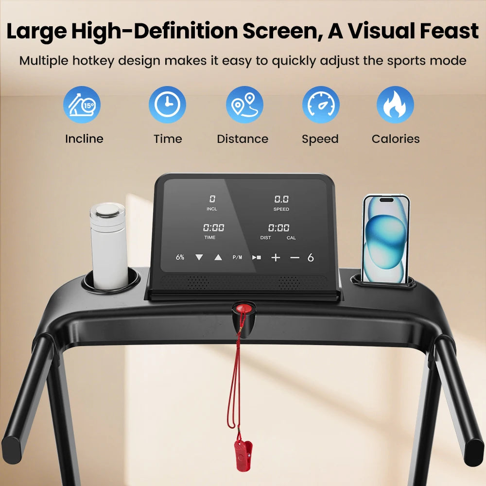 Formill FT61 Foldable Treadmill – 3.0HP, 15° Auto Incline, 300lbs