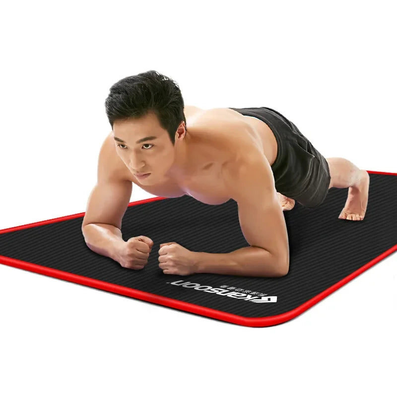 10mm NBR Yoga Mat – Extra Thick, Non-Slip, 183x61cm