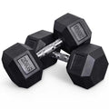 Hex Rubber Dumbbell Set – 2.5kg to 15kg, Gym & Home Training