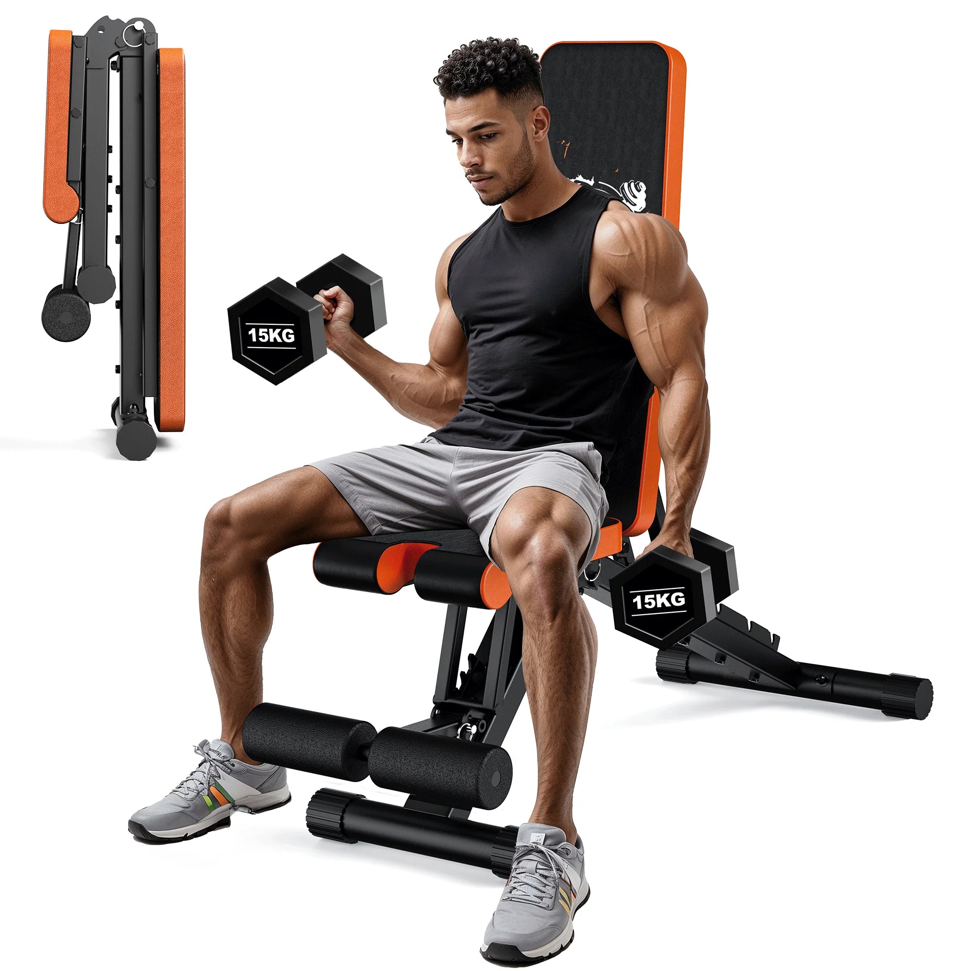 Foldable Adjustable Weight Bench A200 – 400kg Capacity