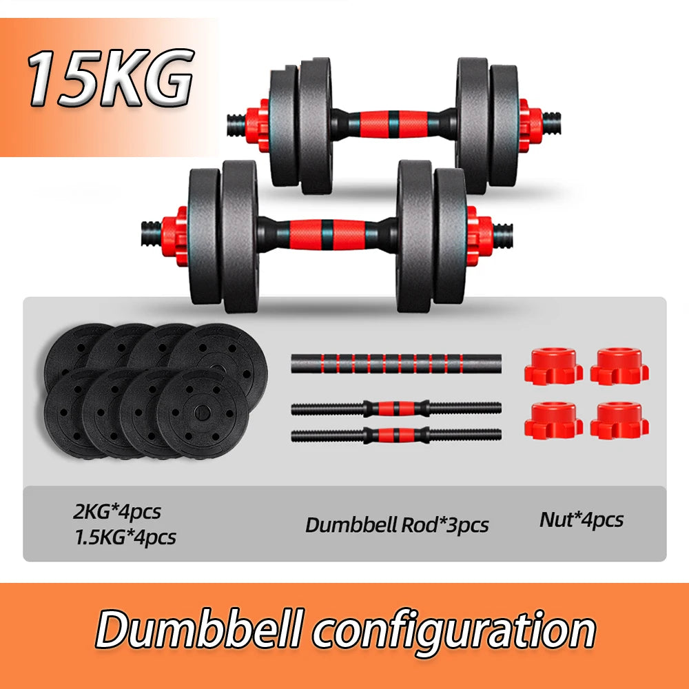 Adjustable Dumbbell & Barbell Set – 10kg to 25kg, Home Gym