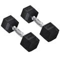 Rubber Hex Dumbbell Set – 2x 4kg (8kg Total) with Connecting Bar