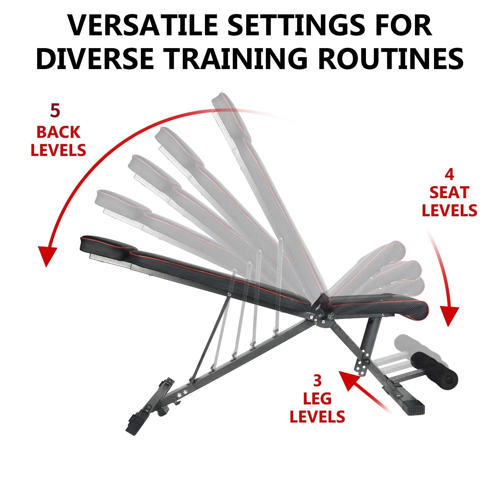 Adjustable Dumbbell Bench for Home Gym – Foldable Weight Bench with Steel Frame.