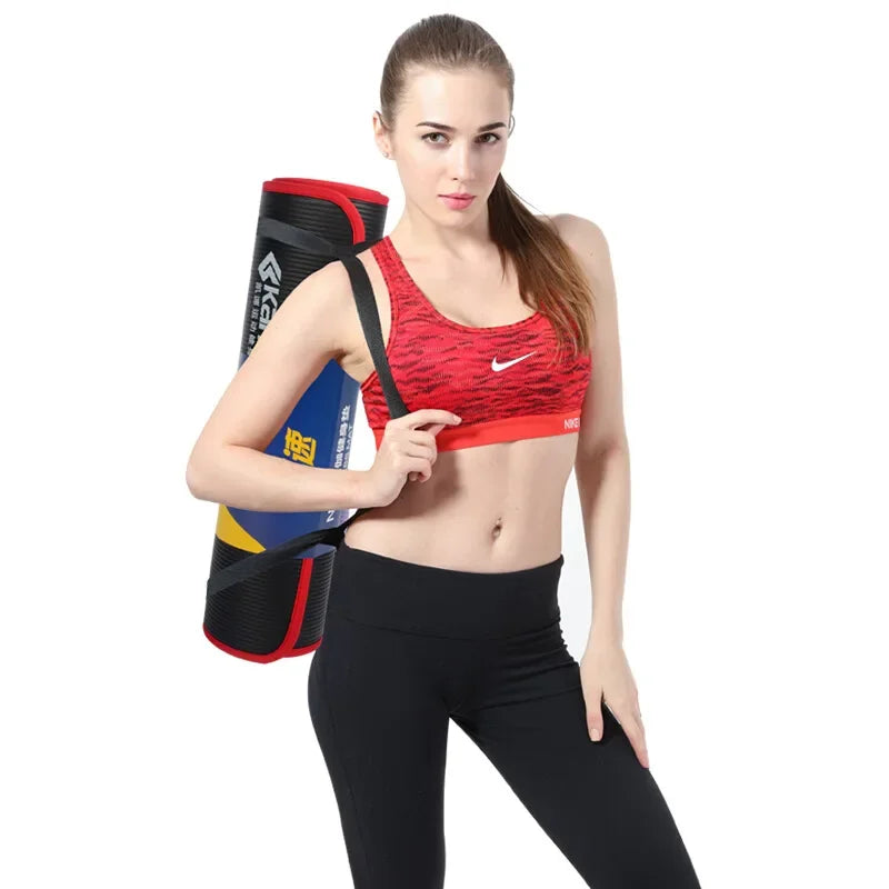 10mm NBR Yoga Mat – Extra Thick, Non-Slip, 183x61cm