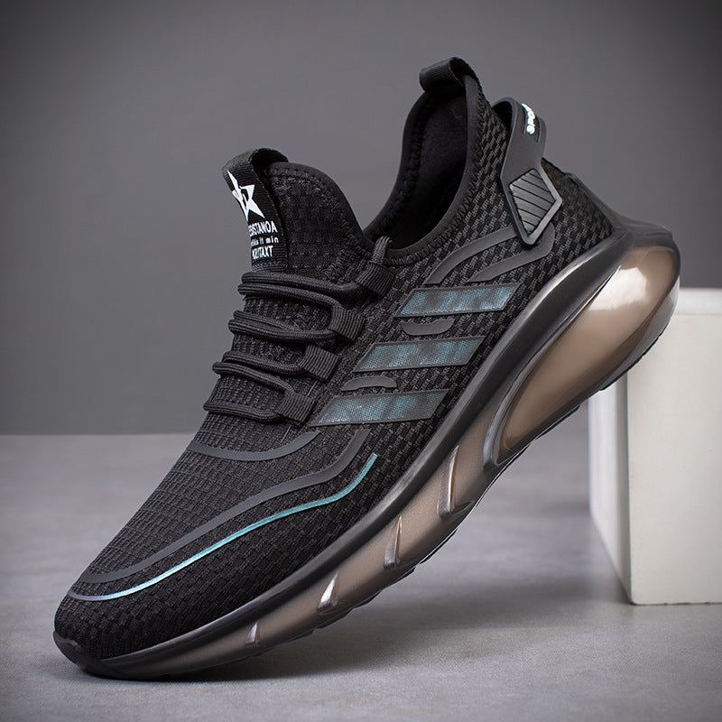Men's Breathable Fly Woven Shock Absorption Sports Casual Shoes.