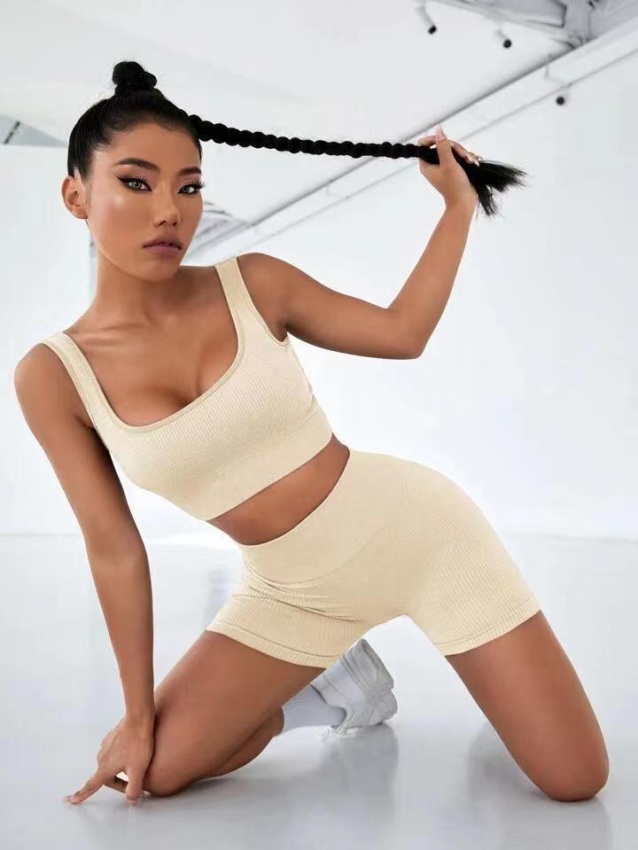 Women's Yoga Set – Top & Shorts Sports Suit