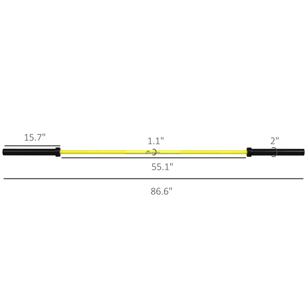 7.2ft Olympic Barbell – 1500lbs Capacity with Rotating Sleeves