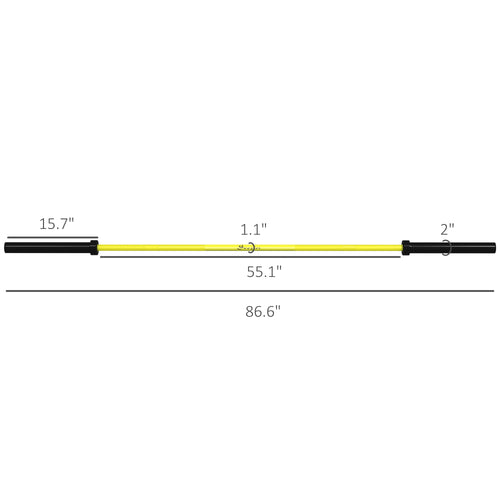 7.2ft Olympic Barbell – 1500lbs Capacity with Rotating Sleeves