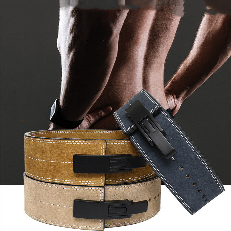 Sports Training Protection Cowhide Belt.