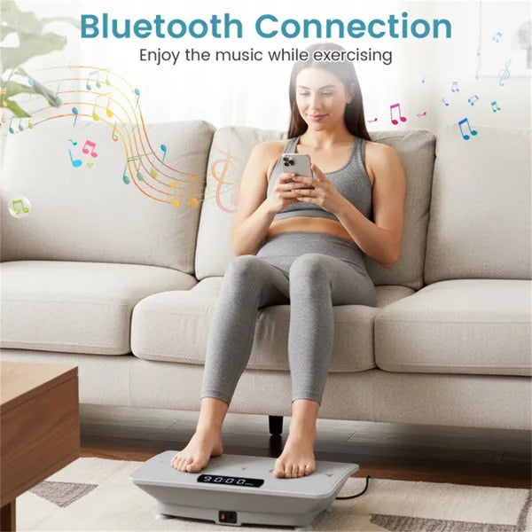 Full Body Vibration Plate – 10 Speed Levels, Remote Control, 440lbs Capacity