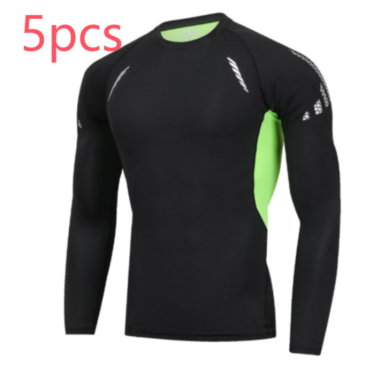 Men's 5-Piece Sports Fitness Set – Milk Silk Training Suit