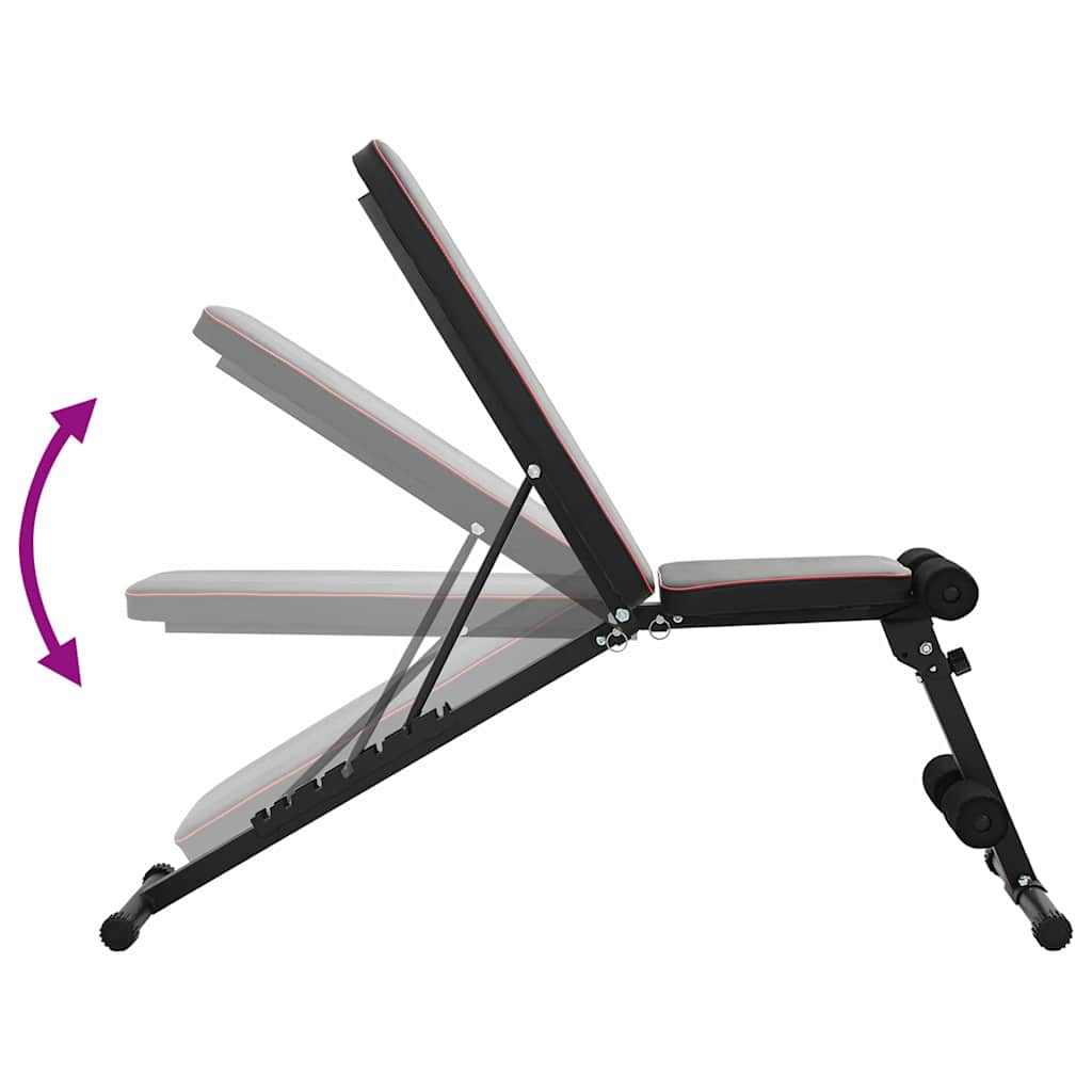 Weight Bench – Black Steel Home Gym Bench