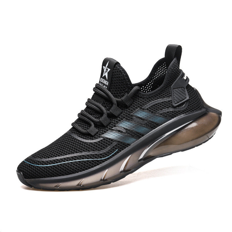 Men's Breathable Fly Woven Shock Absorption Sports Casual Shoes.
