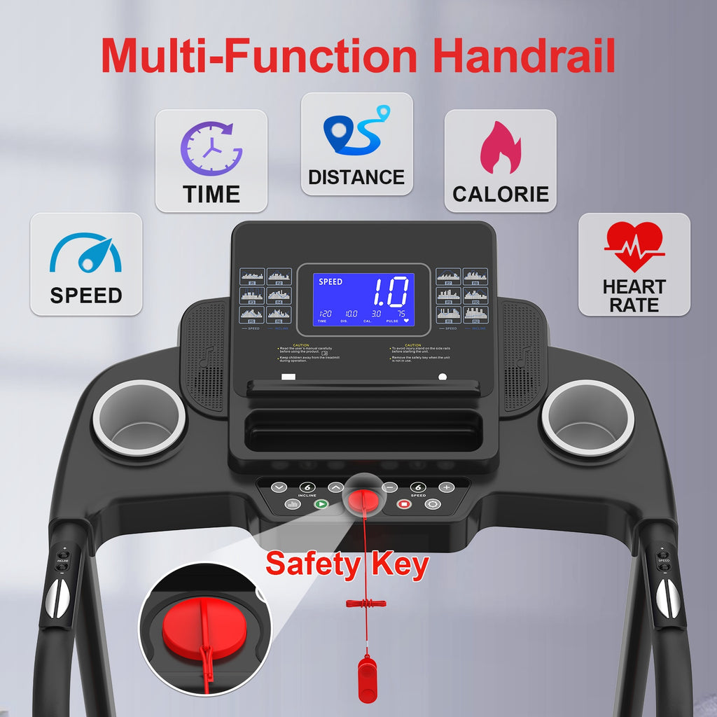 Treadmill JK8806F – Auto Incline 15°, 3.5HP Motor, Foldable