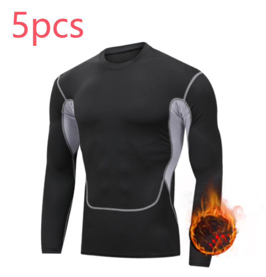 Men's 5-Piece Sports Fitness Set – Milk Silk Training Suit