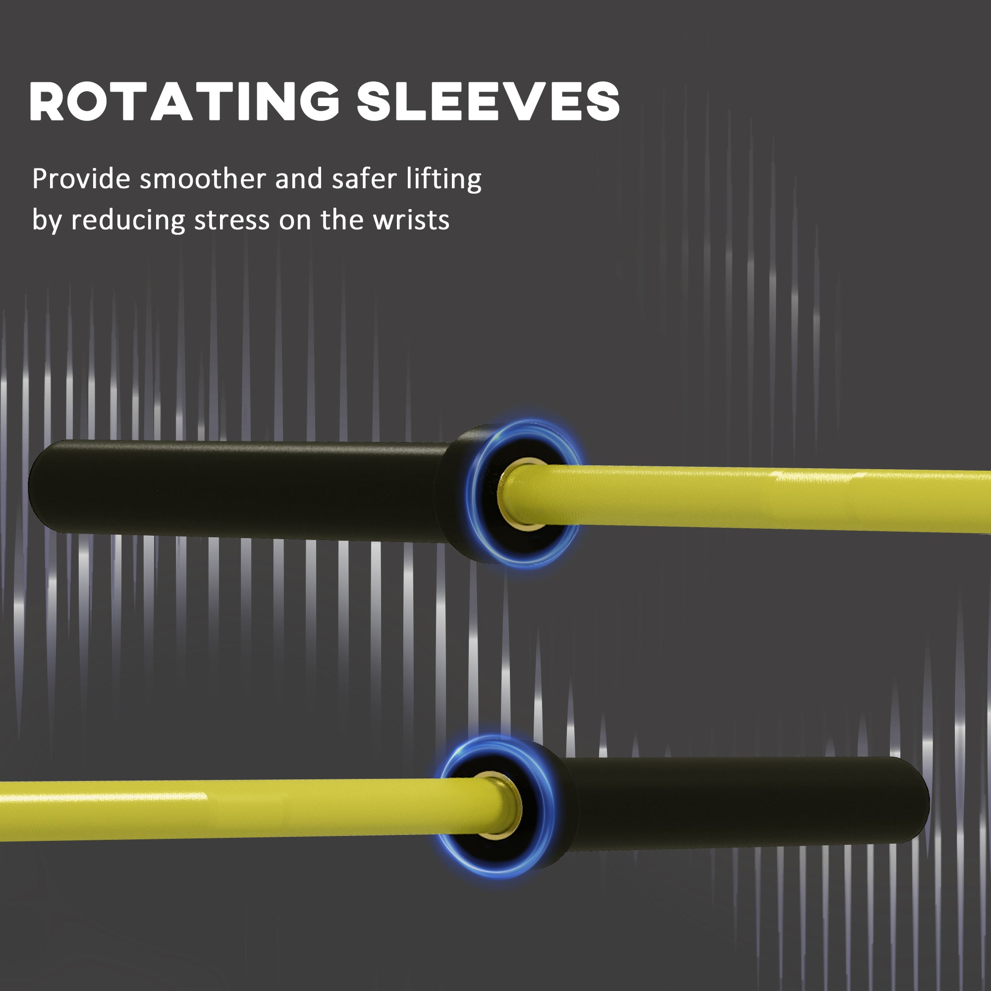 7.2ft Olympic Barbell – 1500lbs Capacity with Rotating Sleeves