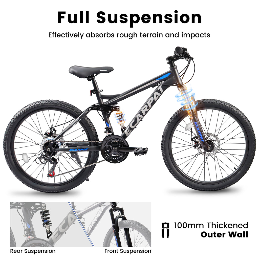 A2760 27.5" Mountain Bike – Full Suspension, 21-Speed, Disc Brakes